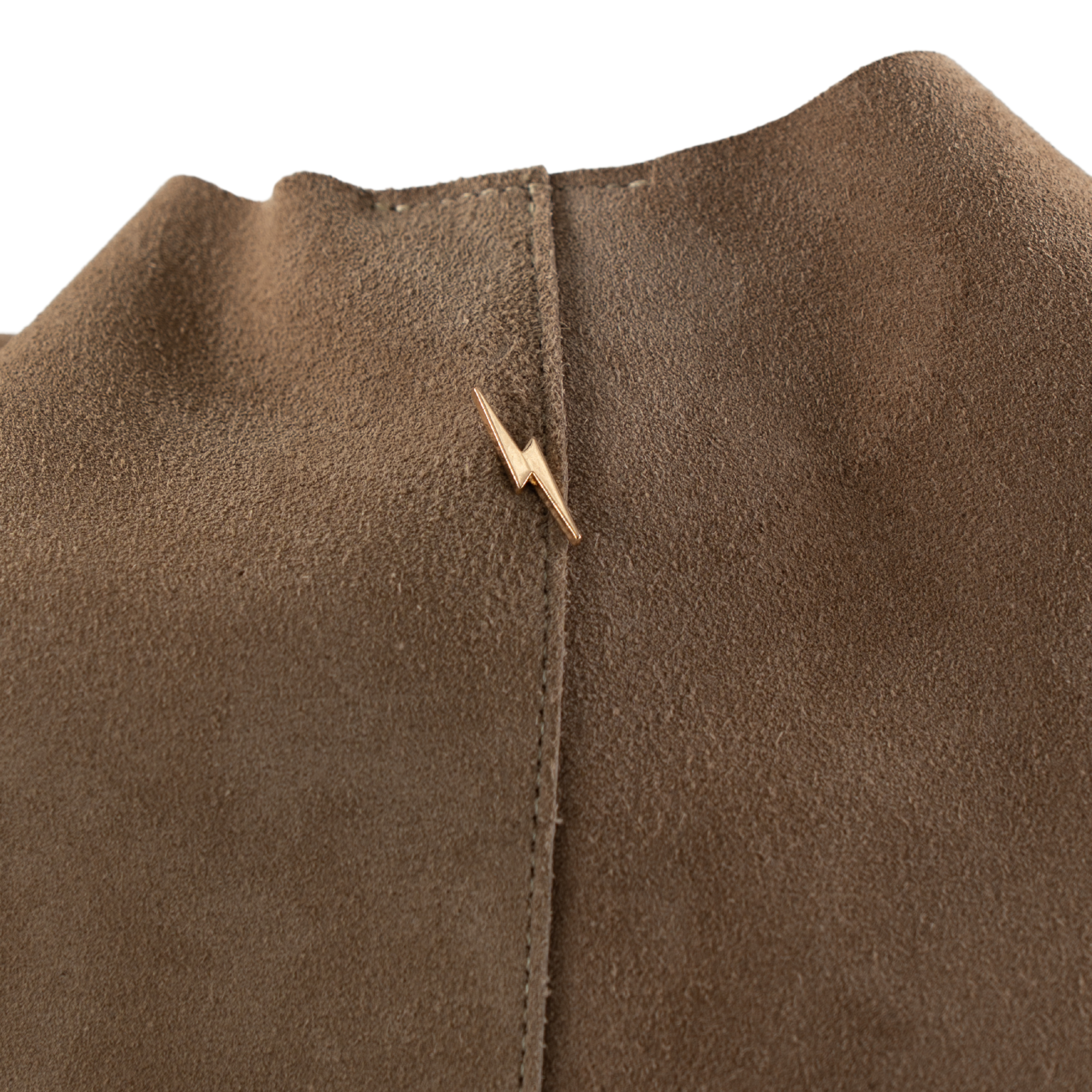 SUEDE TOTE BAG - BEIGE