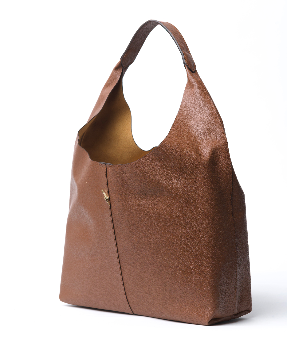 SUEDE TOTE BAG - CAMEL