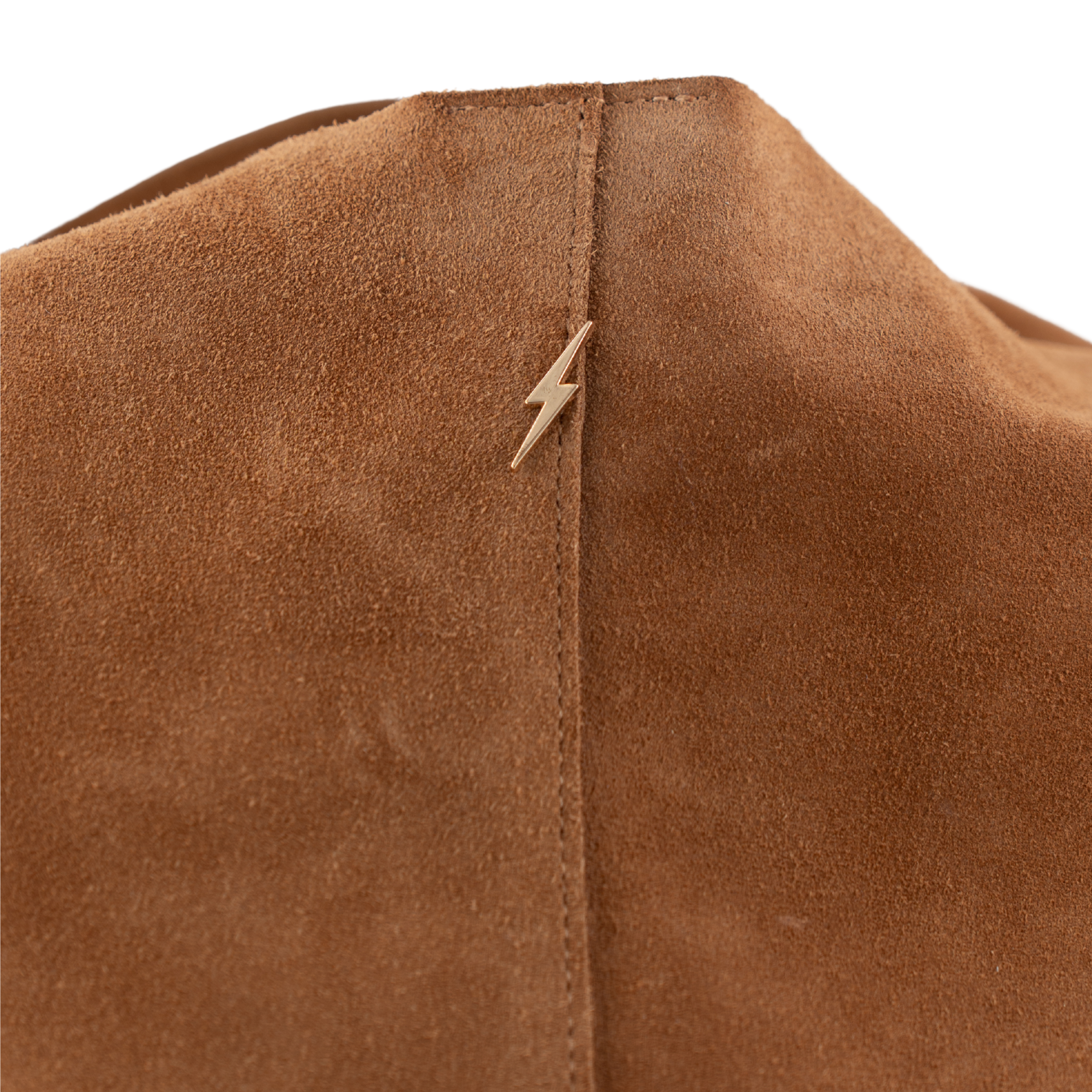 SUEDE TOTE BAG - CAMEL