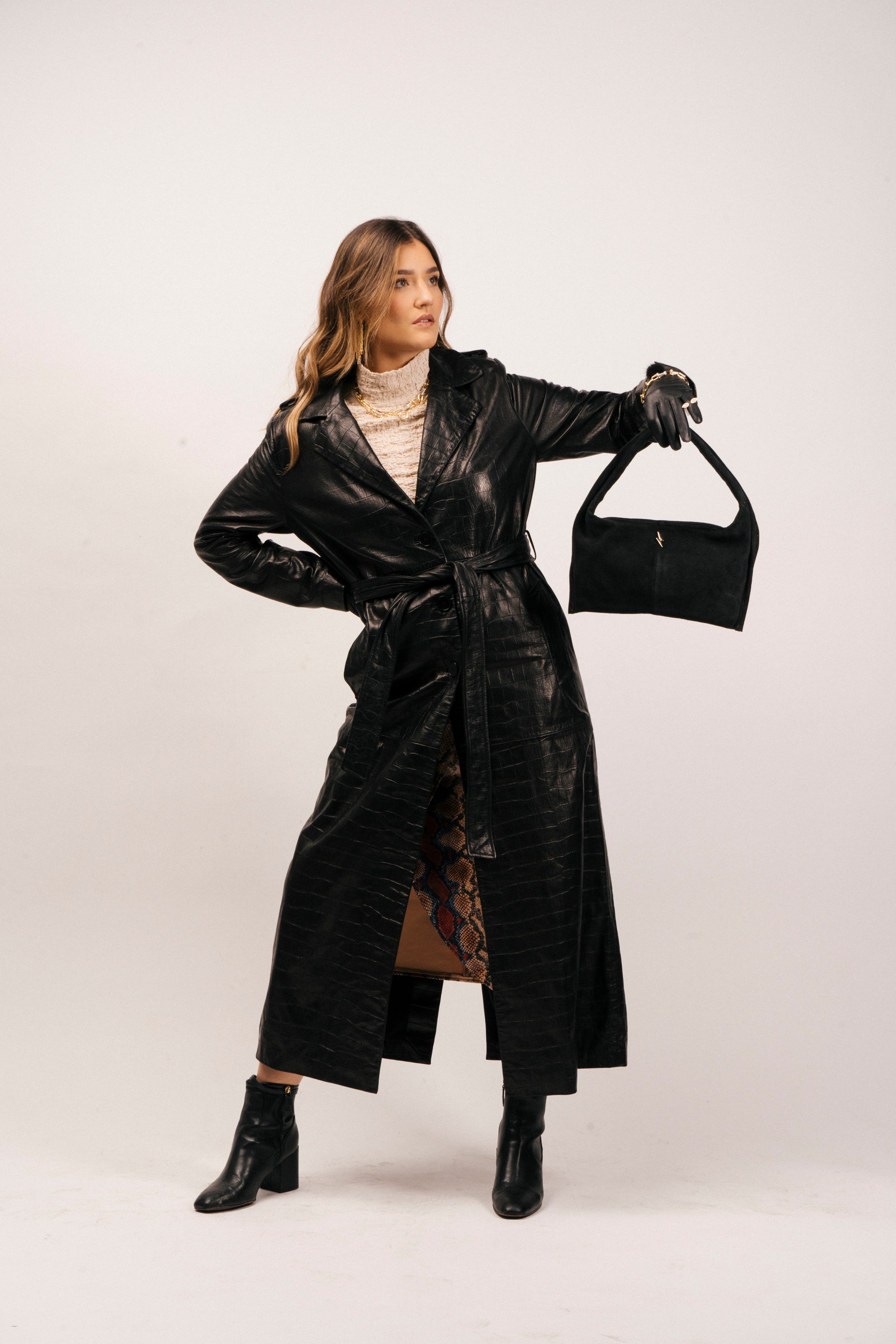 ENZA BAG – SUEDE BLACK