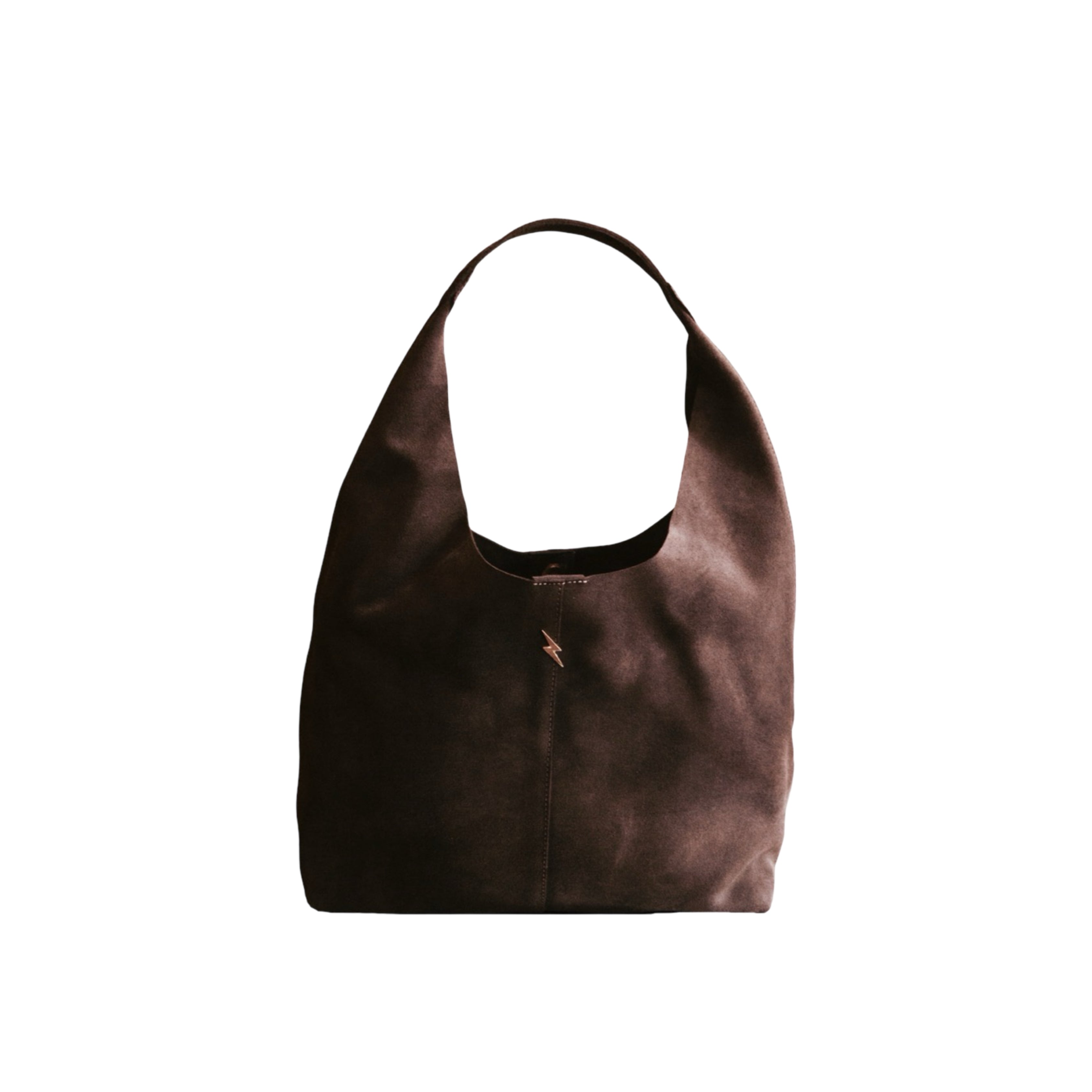 SUEDE TOTE BAG - CHOCOLATE BROWN